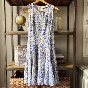 Tommy Hilfiger Fit & Flare Floral Lace Sleeveless Dress